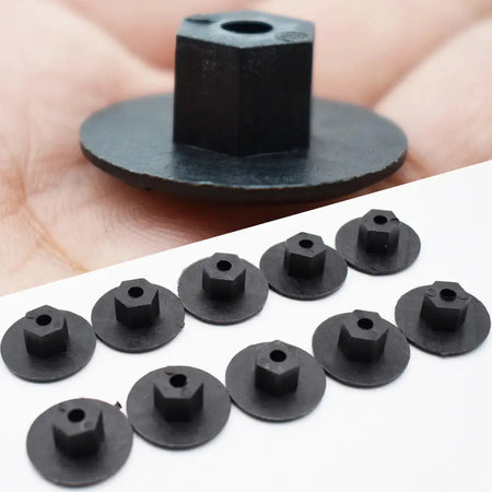 10Pcs 4mm Plastic Fastener Nut For Mercedes Benz Fender Mud Flap Splash Guard Wheel Arch Bumper Panel Retainer Clip Rivet by InterCyprus Trading Ltd