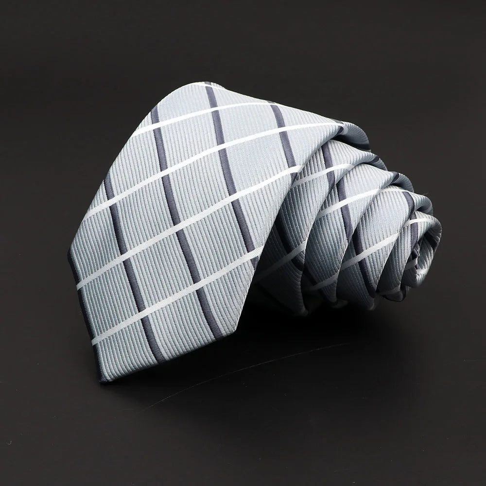 Skinny Plaid Tie in Red and Blue for Men 21