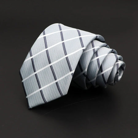 Skinny Plaid Tie in Red and Blue for Men 21