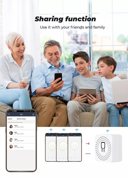 16A Mini DIY Tuya WiFi Smart Life Controller Timer Switch Light Wall 2 Way Control Module Voice Relay Google Home Alexa