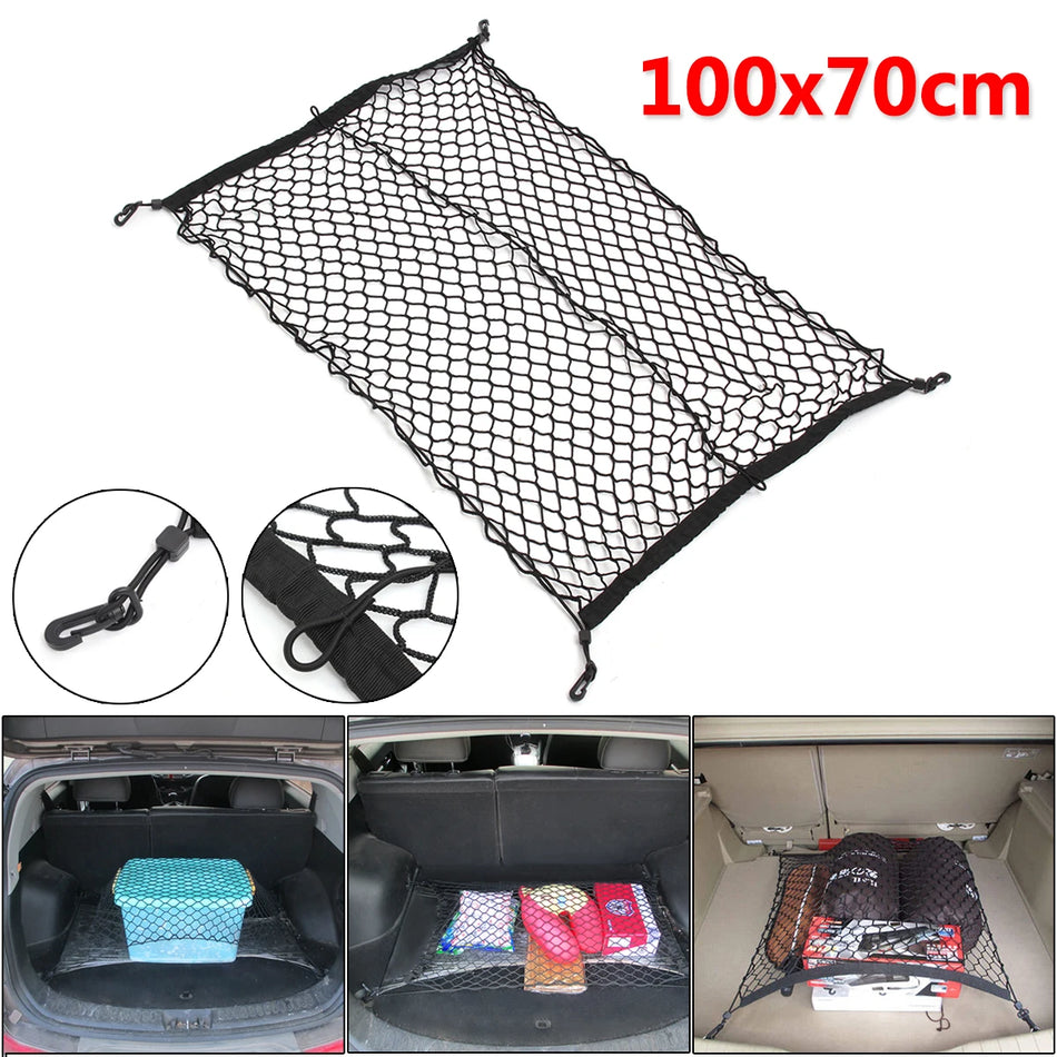 AB91 Automobilio Bagažinės Tinklas, Elastingas Nailono Bagažo Organizatorius 100x70cm