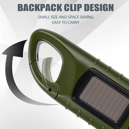 Hand Crank Solar LED Flashlight Lantern for Outdoor Adventures