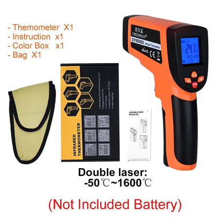 Kaemeasu Handheld Infrared Thermometer Noncontact Laser 1600C double laser