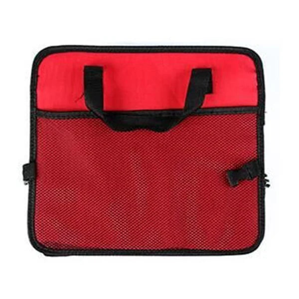 NarzrIe Universal Car Trunk Organizer - Soft Felt Multi-Pocket Storage Box Red