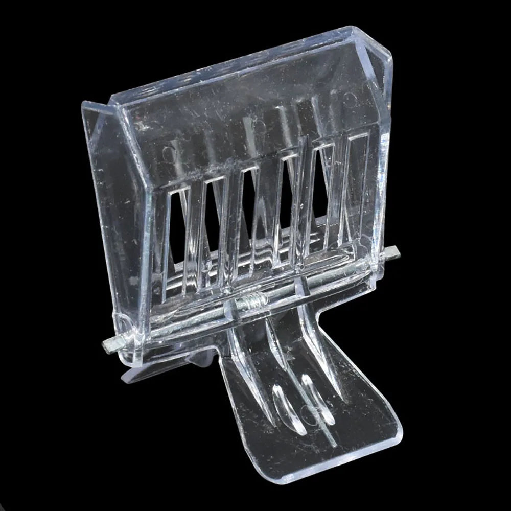 Queen Bee Cage Clip &ndash; Clear Plastic Beekeeping Tool