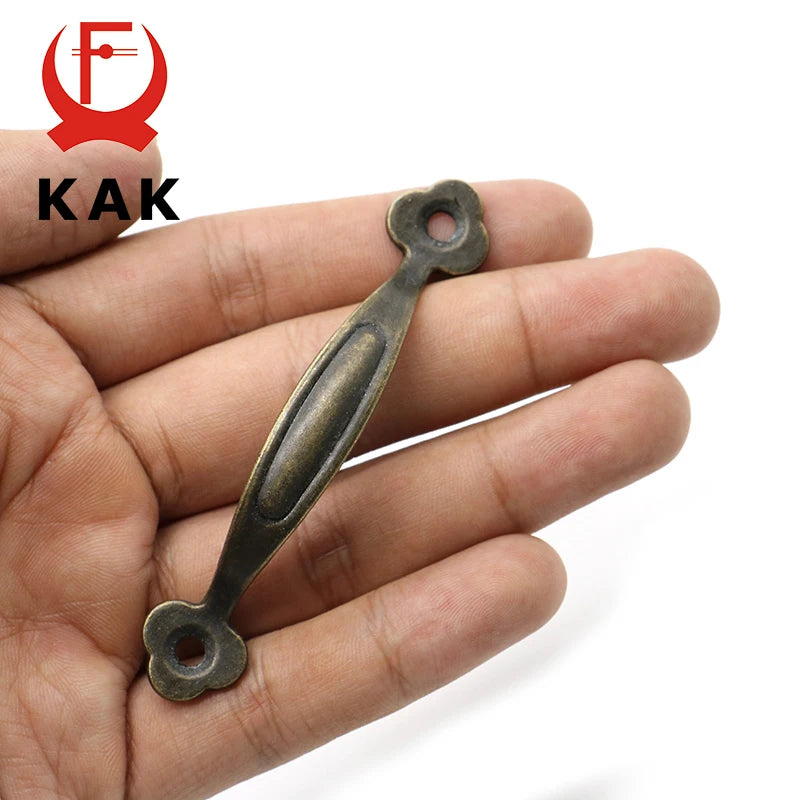 KAK 10 шт винтажные бронзовые ручки для шкафов 80 мм ручки для ящиков