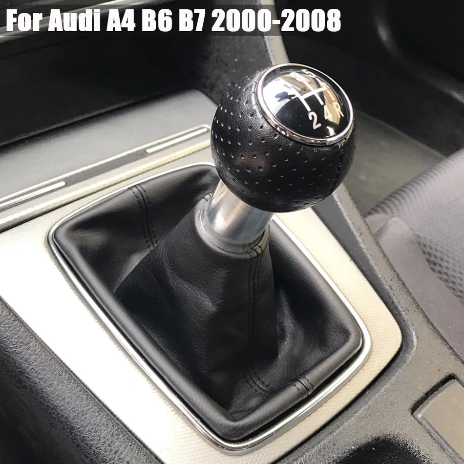 Coroana schimbătorului de viteze din piele, capac rezistent la praf pentru Audi A4 B6