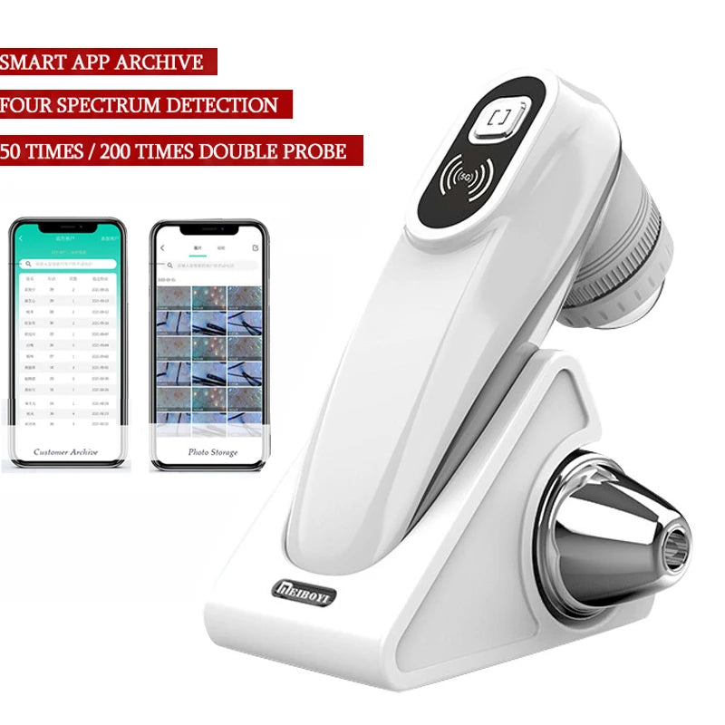 Ασύρματος HD ανιχνευτής δερματικού τριχωτού κεφαλής ανάλυση UV θυλάκων τριχών