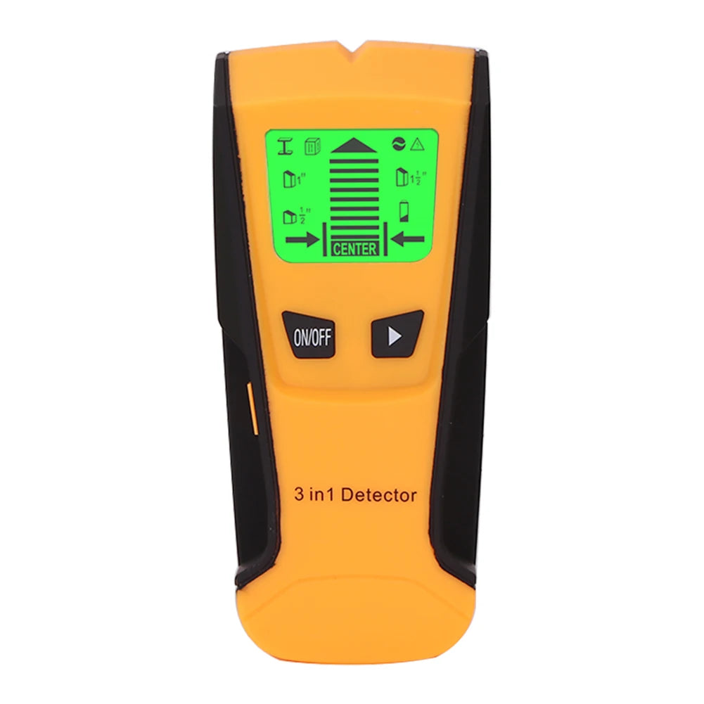 TH210 3 In 1 Wall Metal Detector - Three In One Scanner Yellow