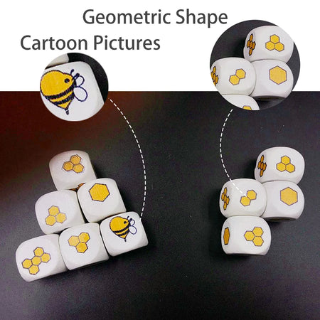 10Pcs Wooden Dice Blocks - Montessori Math Toy For Kids