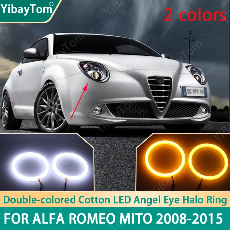 Anillos de ojo de ángel LED SMD Switchback para Alfa Romeo Mito 2008-2015