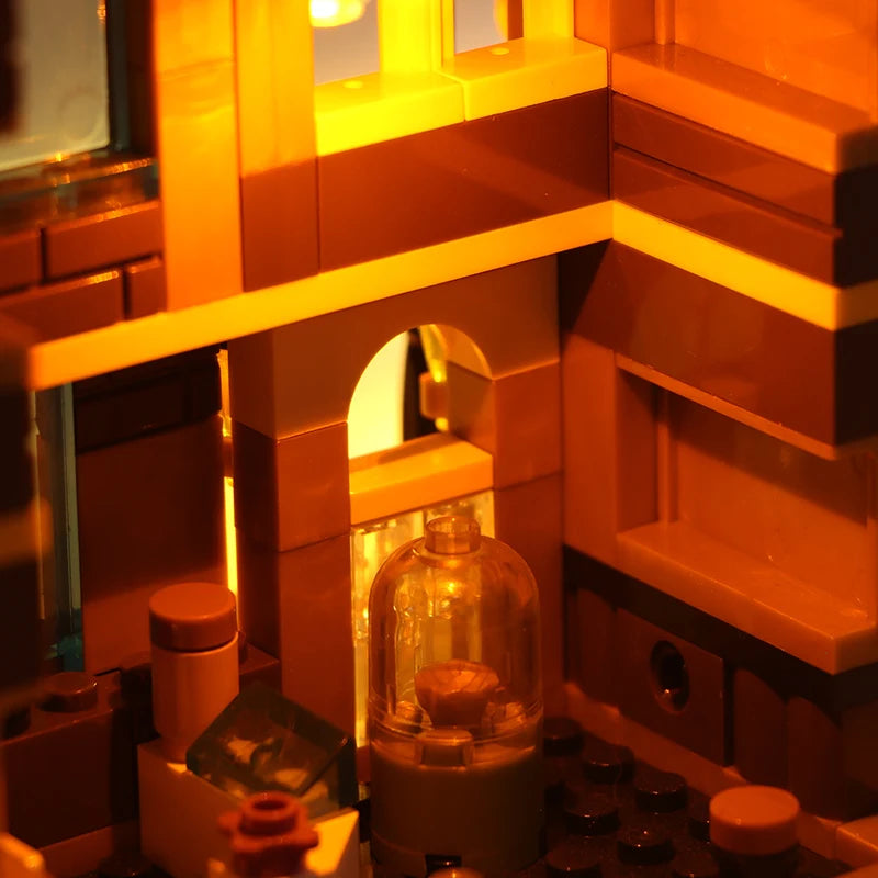 2 Sets 4-in-1 LED Light Building Block Set - USB Powered City Decoration