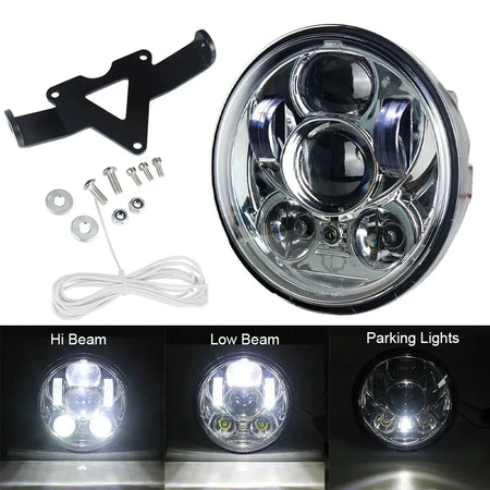 5.75 inch LED Headlight for Yamaha Bolt Raider Stryker SCR950 Warrior Hi/Low Beam Parking Light by InterCyprus Trading Ltd