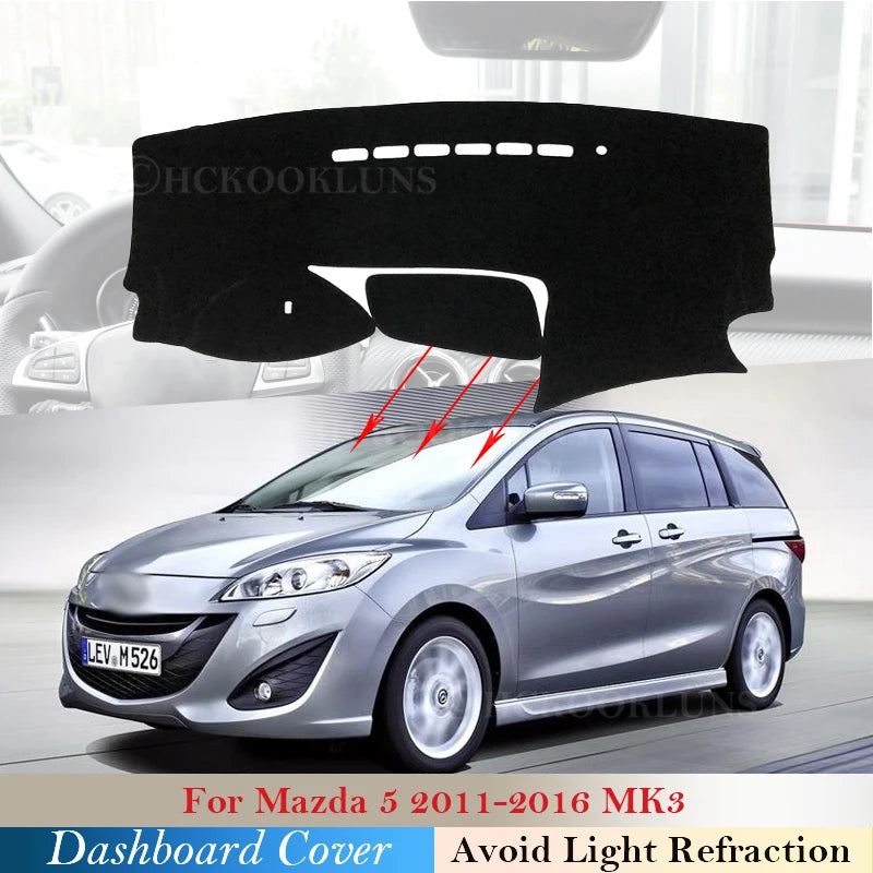 Ohjauspaneelin kansi Mazda 5 Premacy MK3 2011-2016 Auringonsuojus