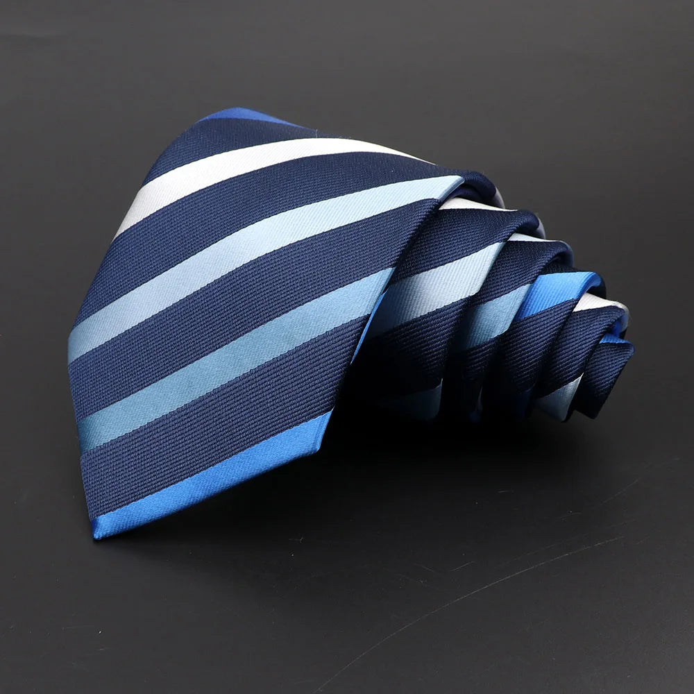 Classic Men's 8cm Plaid and Striped Neck Ties for Formal Events 33