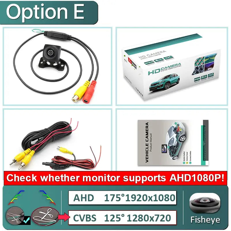 Waterproof 1080P AHD Rear View Camera With Night Vision Guiding Lines by InterCyprus Trading Ltd
