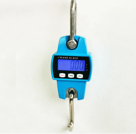 S033 Mini Crane Scale &ndash; Portable LCD Display 300kg Capacity blue