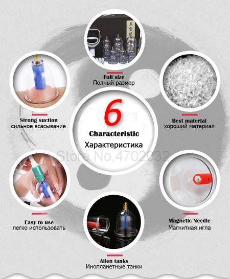 24 Cans Suction Cup Therapy Massager &ndash; Vacuum Cupping