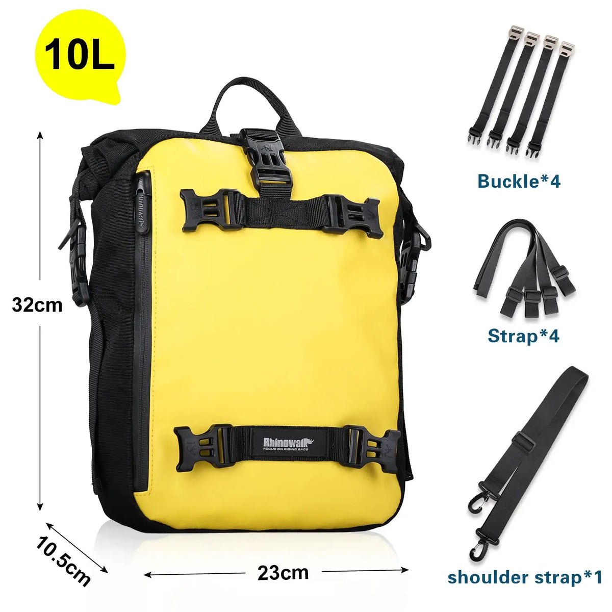 Rhinowalk Motorcycle Bag 10L/20L/30L Waterproof Inner Bag Saddle Bag Luggage Tail Bag Multi-function Outdoor Cycling Backpack by InterCyprus Trading Ltd