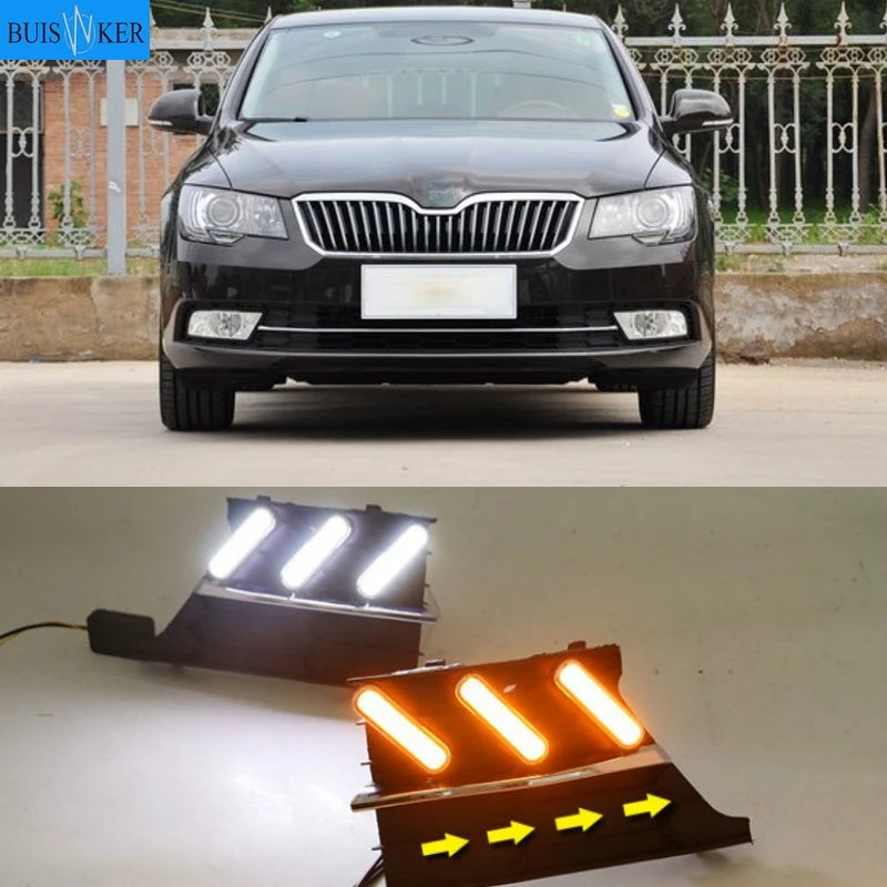 2Pcs Lămpi DRL 12V LED Zile pentru Skoda Superb 2013 2015
