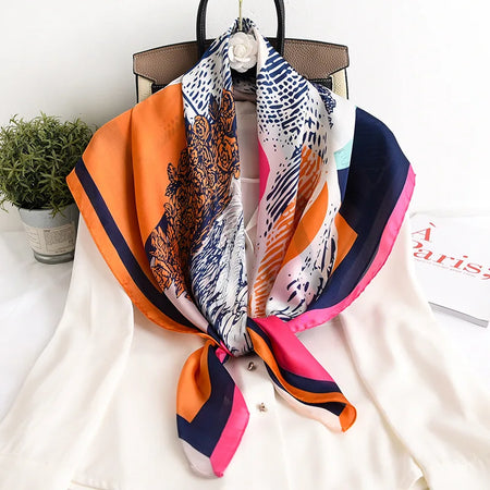 90x90cm Women Scarf &ndash; Luxurious Silk Feeling Elegance