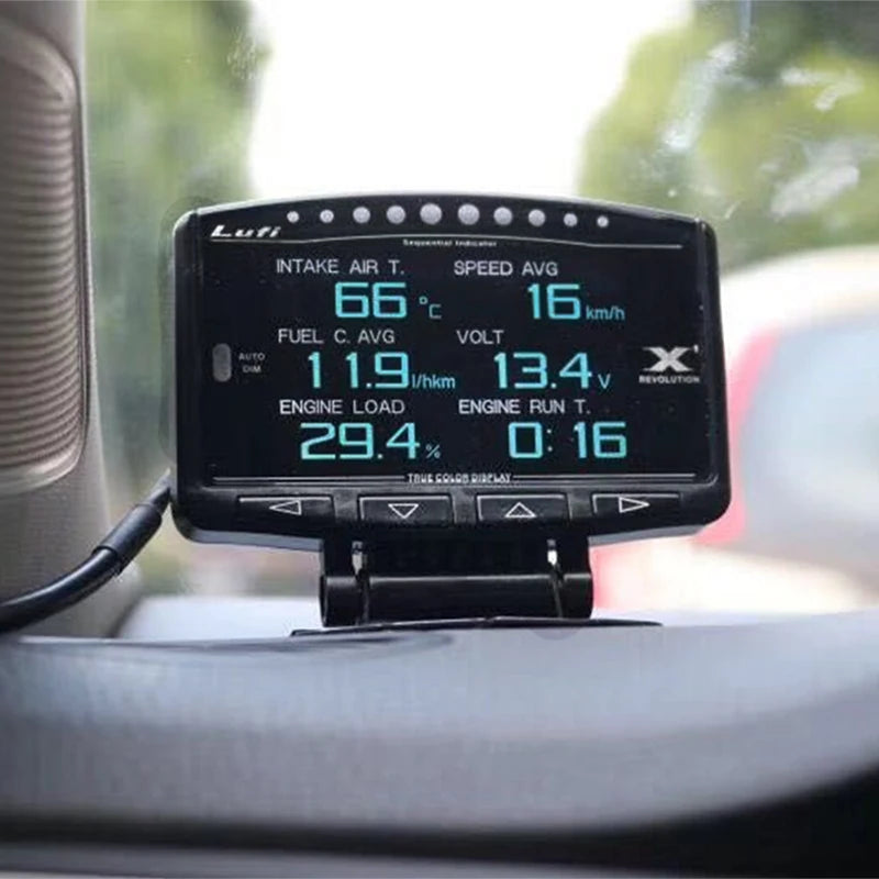 Ψηφιακό Πολυόργανο OBD2 με Ένδειξη Turbo Boost, Πίεση Λαδιού, Θερμοκρασία, RPM και Ταχύτητα