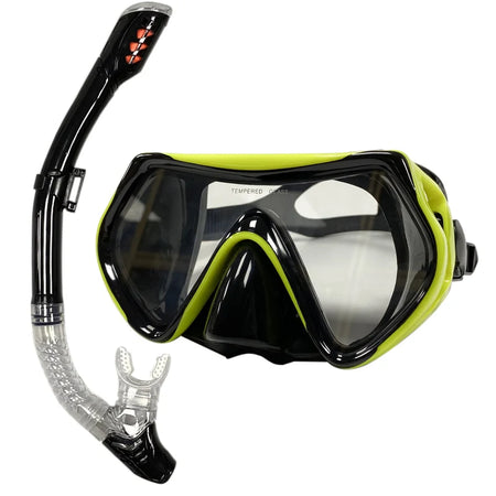 Professional Silicone Skirt Scuba Diving Mask &amp; Snorkeling Suit for Adults 1526198Yellow blank / CHINA