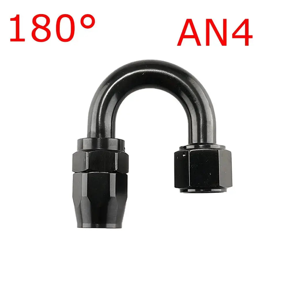 1 Piece AN4/6/810/12 Straight 0°/45°/90°/180° Degree Aluminum Swivel Hose End Fitting Adapter Oil Fuel Line NPT PLUG Black by InterCyprus Trading Ltd