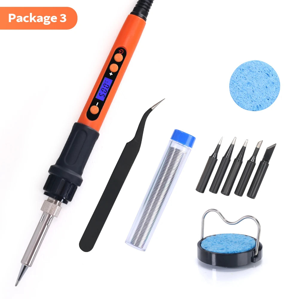 928D-I Digital Soldering Iron Kit &ndash; Temperature Adjustable set3 / US / CHINA