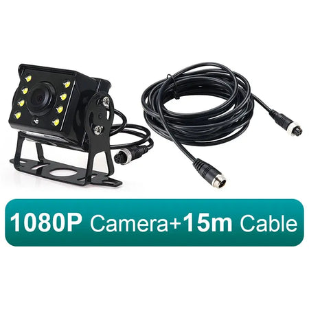 GreenYi HD AHD 1920*1080P Starlight Night Vision 8 LED Car Rear View Reverse Backup AHD Camera With 10M 15M 20M Video Cable by InterCyprus Trading Ltd