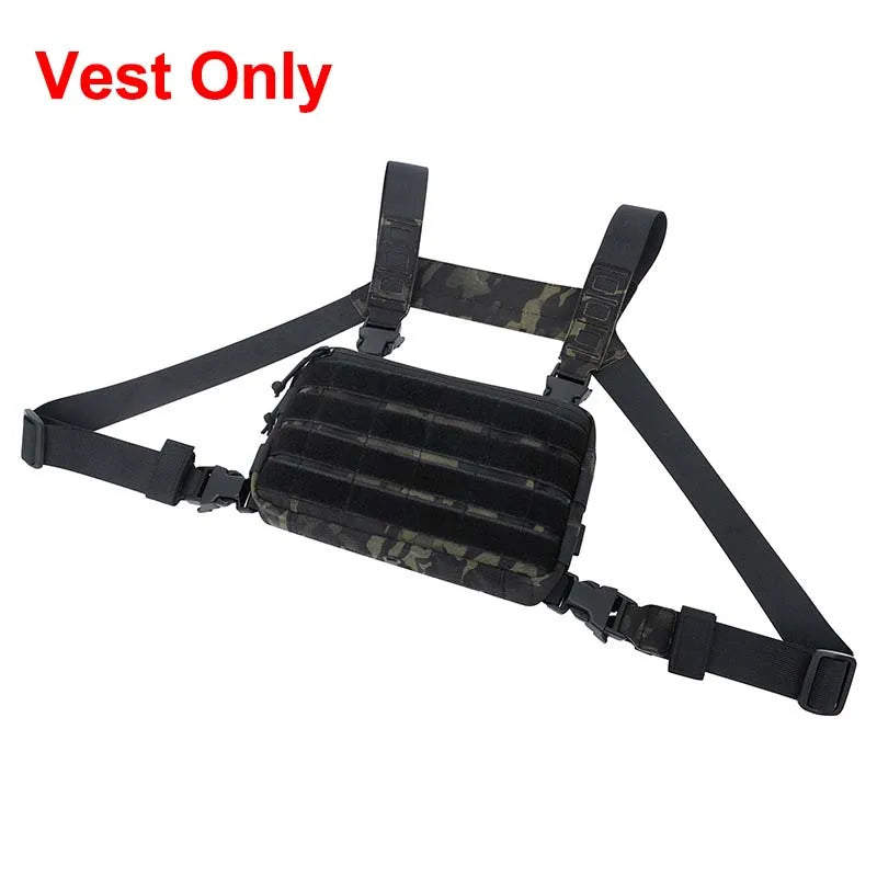 CS Wargame Chest Rig Airsoft Pouch &ndash; Molle System Ready Black CP