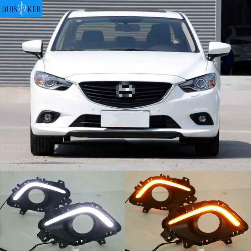 Päiväajovalot 12V LED Mazda 6 Atenza, 6000-6700K Valkoinen, Kromi ABS Kotelo