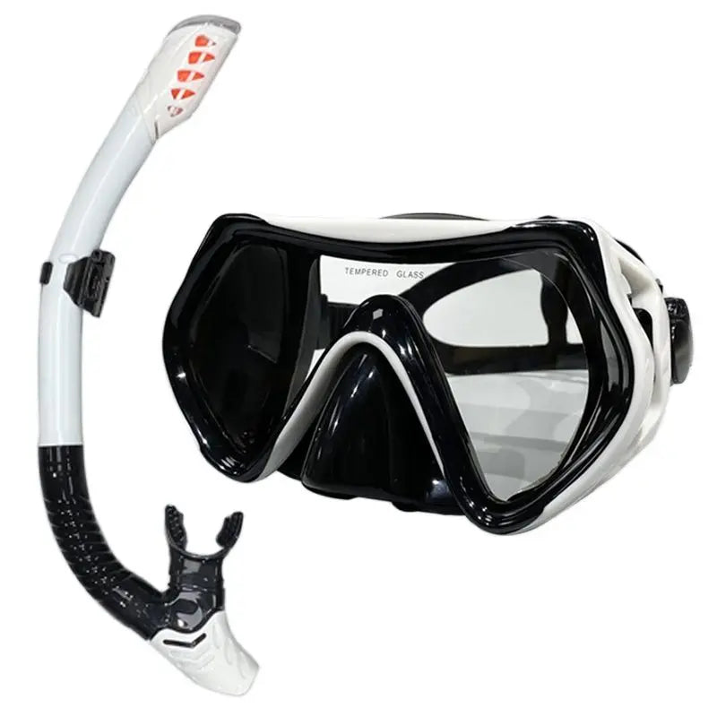Professional Silicone Skirt Scuba Diving Mask &amp; Snorkeling Suit for Adults 1526198White black / CHINA