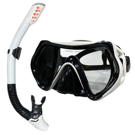 Professional Silicone Skirt Scuba Diving Mask &amp; Snorkeling Suit for Adults 1526198White black / CHINA