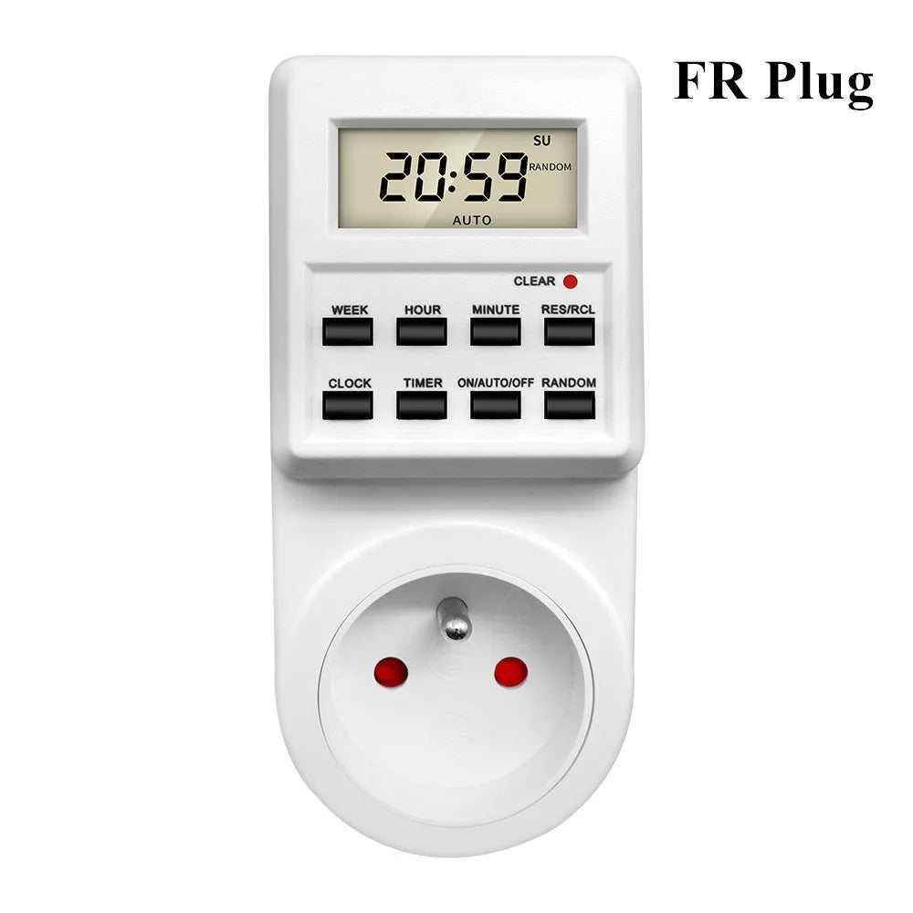 TM03 Digital Timer Socket - 24H Programmable Outlet FR Plug