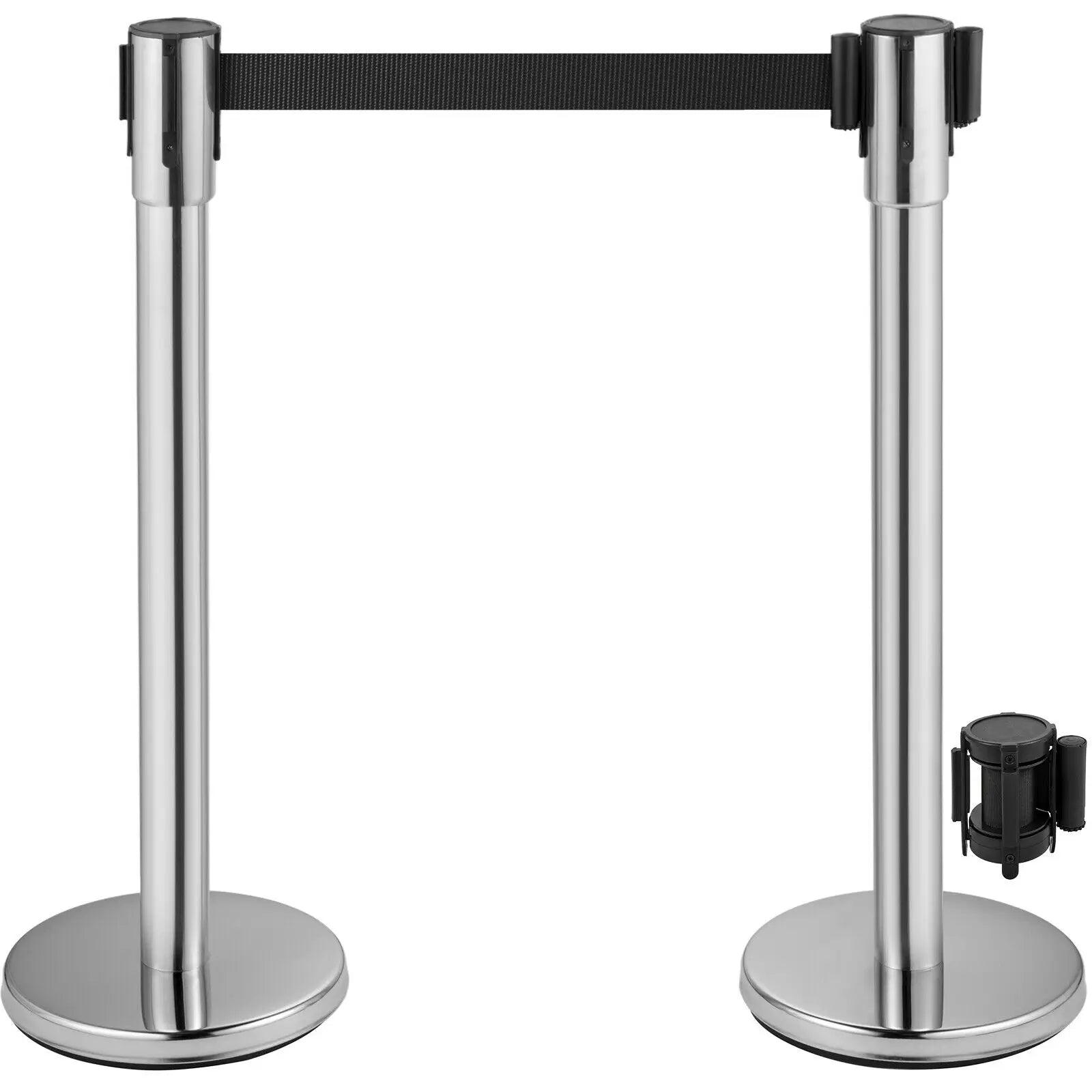 SucceBuy Stainless Belt Stanchion &ndash; Retractable Belt 6.6 Ft Type C 2pcs Black / CZECH REPUBLIC