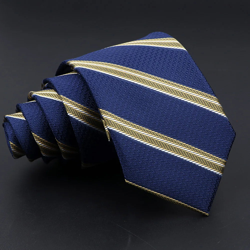 Classic Striped Necktie for Men - Perfect for Weddings and Formal Events