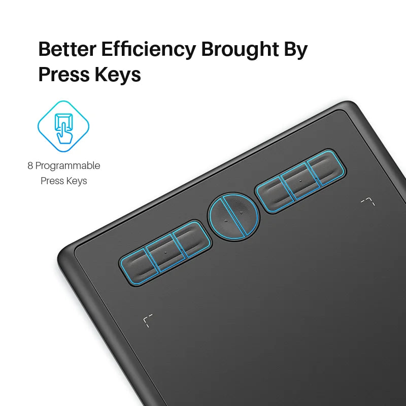 Huion H580X Grafiktavla med batterifri penna, USB-C, Windows Mac Android