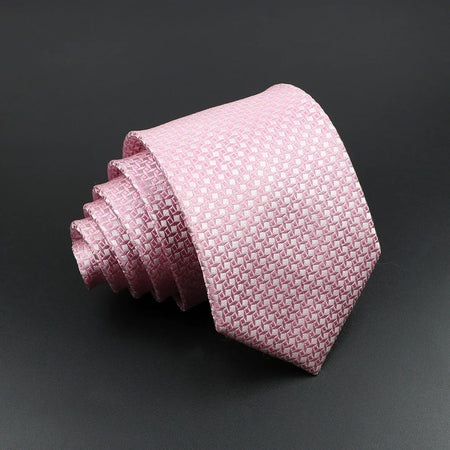 Men's 100% Silk Classic Striped Necktie for Business and Weddings 7
