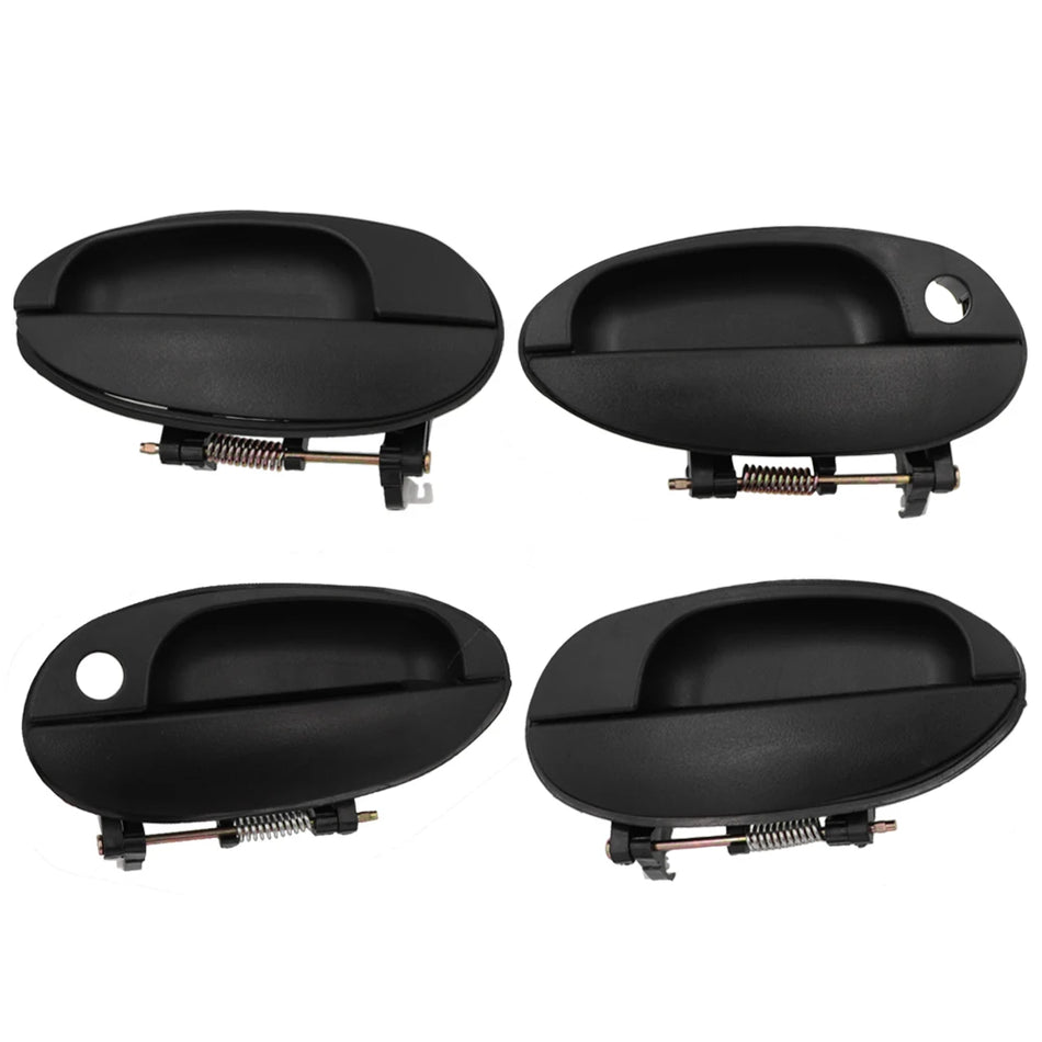 Išorinės durų rankenų rinkinys Daewoo Matiz ir Chevrolet Spark, priekinės, galinės, kairės, dešinės, ABS juoda