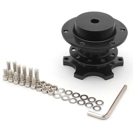 Universal Racing Aluminum Steering Wheel Quick Release Hub Kit Wheel Hub Adapter For 6 hole Steering Wheel Hub by InterCyprus Trading Ltd