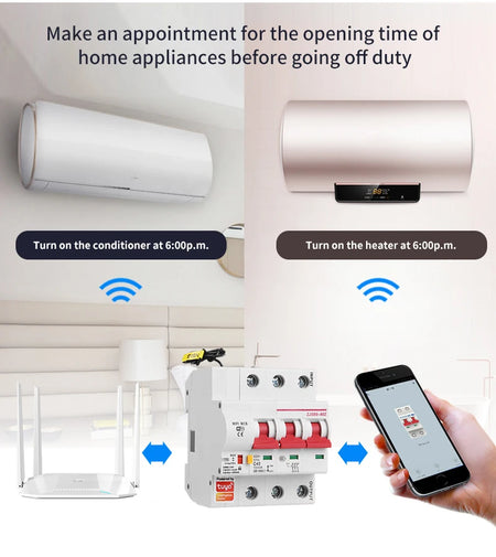 Tuya 40A Smart WiFi Circuit Breaker with Overload &amp; Short Circuit Protection