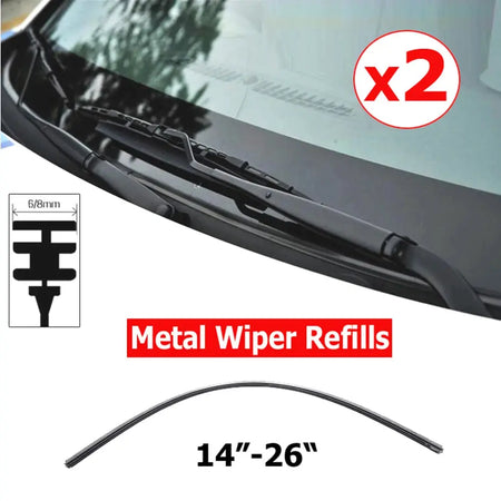 2pcs/lot Car Rubber Vehicle Insert Strips Wiper Blade Blades (Refill) 6mm/8mm 14'16'22'24'26' Car Accessories Soft Refills by InterCyprus Trading Ltd