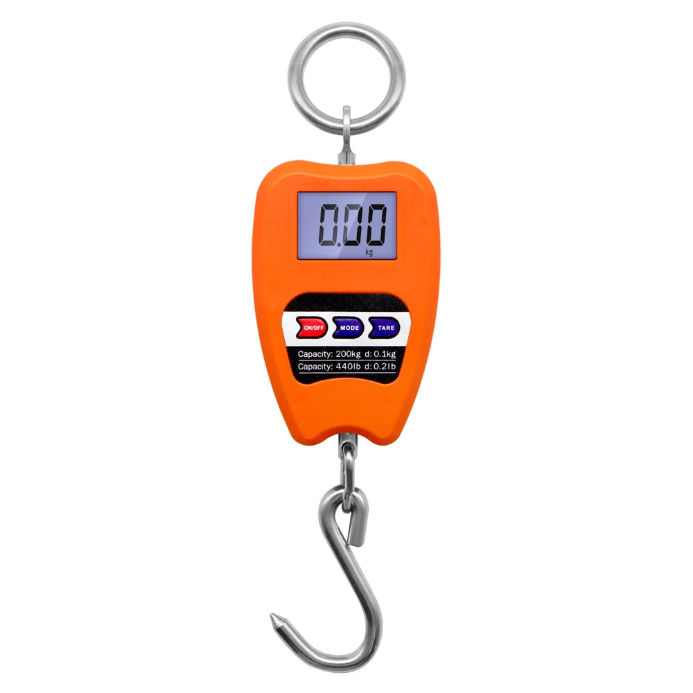 Juanjuan Mini Scales 200kg Hanging Crane Scale &ndash; Heavy Duty Orange