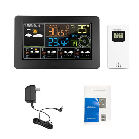 KKMOON FJW4 Smart WiFi Weather Station with Indoor/Outdoor Monitoring and Digital Clock
