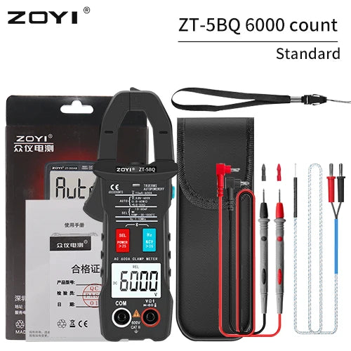 ZOYI 5BQ Digital Bluetooth Multimeter Clamp Meter &ndash; True RMS Accurate Measurement Standard / CHINA