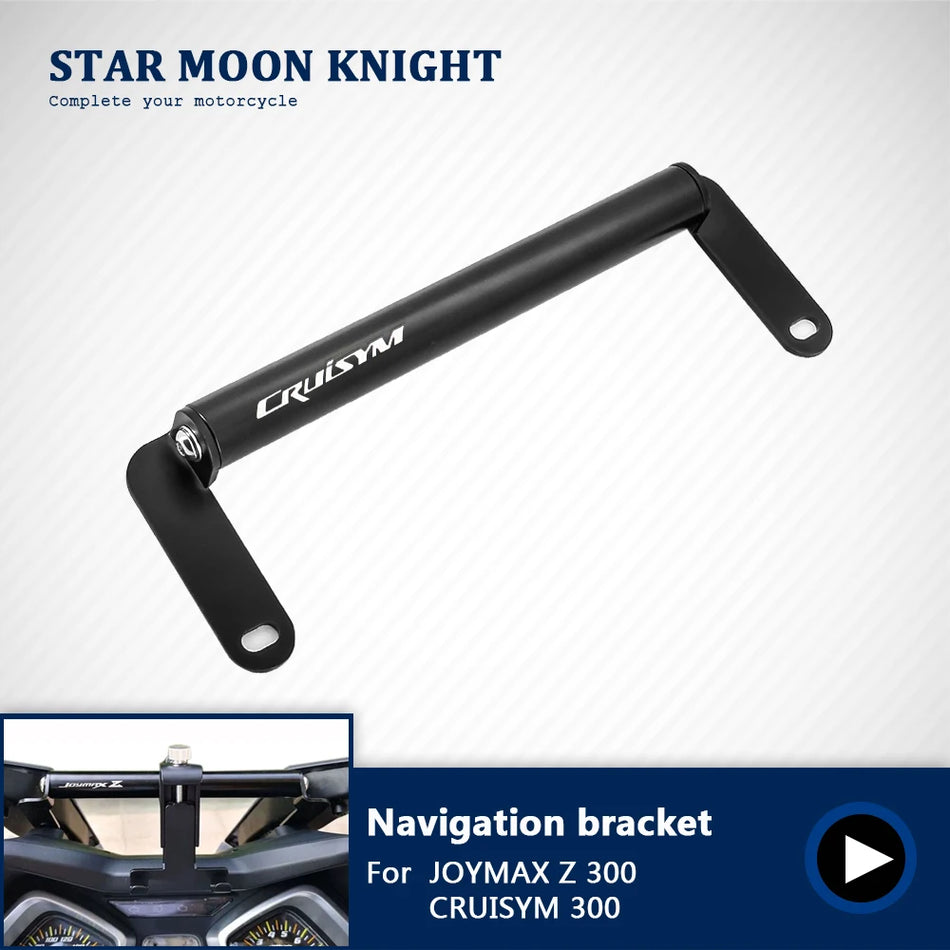 Držák telefonu GPS pro řídítka SYM Joymax Z 300 Cruisym 300, odolný montážní doplněk