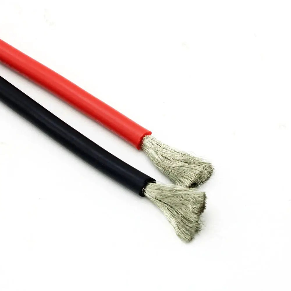 2 Meter Silicon Wire 8 10 12 14 16 18 20 22AWG Heatproof Soft Silicone Silica Gel Wire Cable (1Meter Red+1Meter Black) ) by InterCyprus Trading Ltd