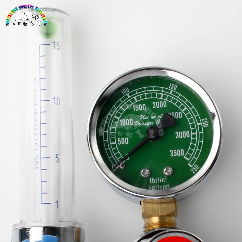Oxygen Inhaler Meter Regulator Flow Gauge &ndash; Veterinary Tool