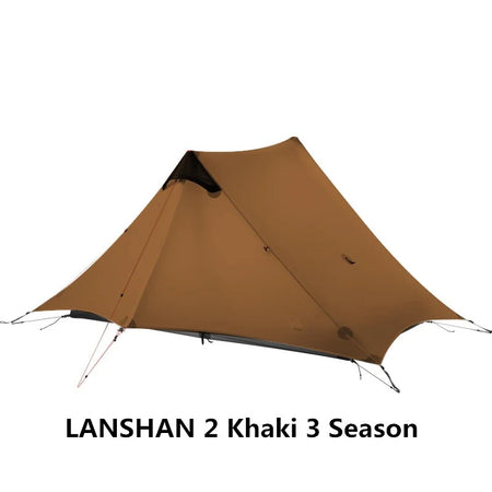FLAME'S CREED LanShan Ultralight 2-Person 3-Season Camping Tent Khaki 2P 3 Season